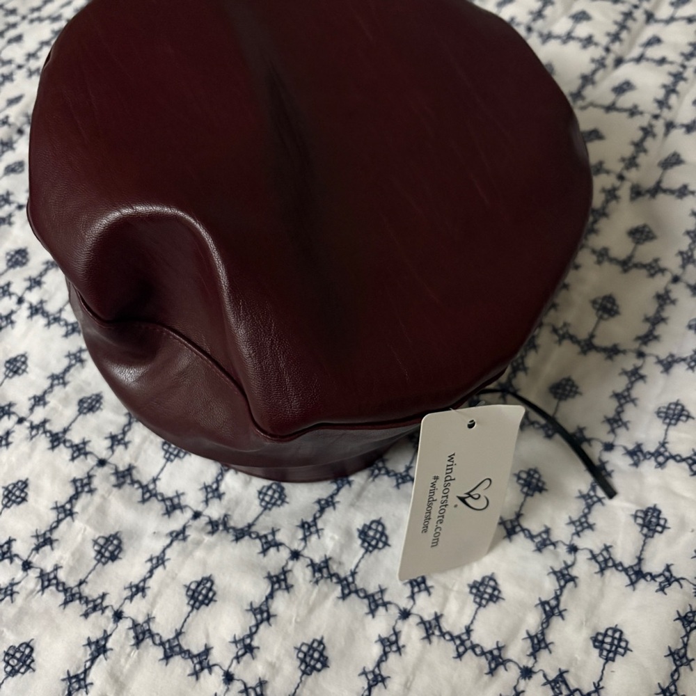 Windsor Burgundy Leather Hat